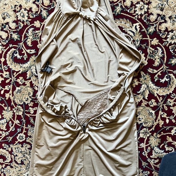 Caribbean Queen Elegant Tan Evening Dress - Picture 13 of 15